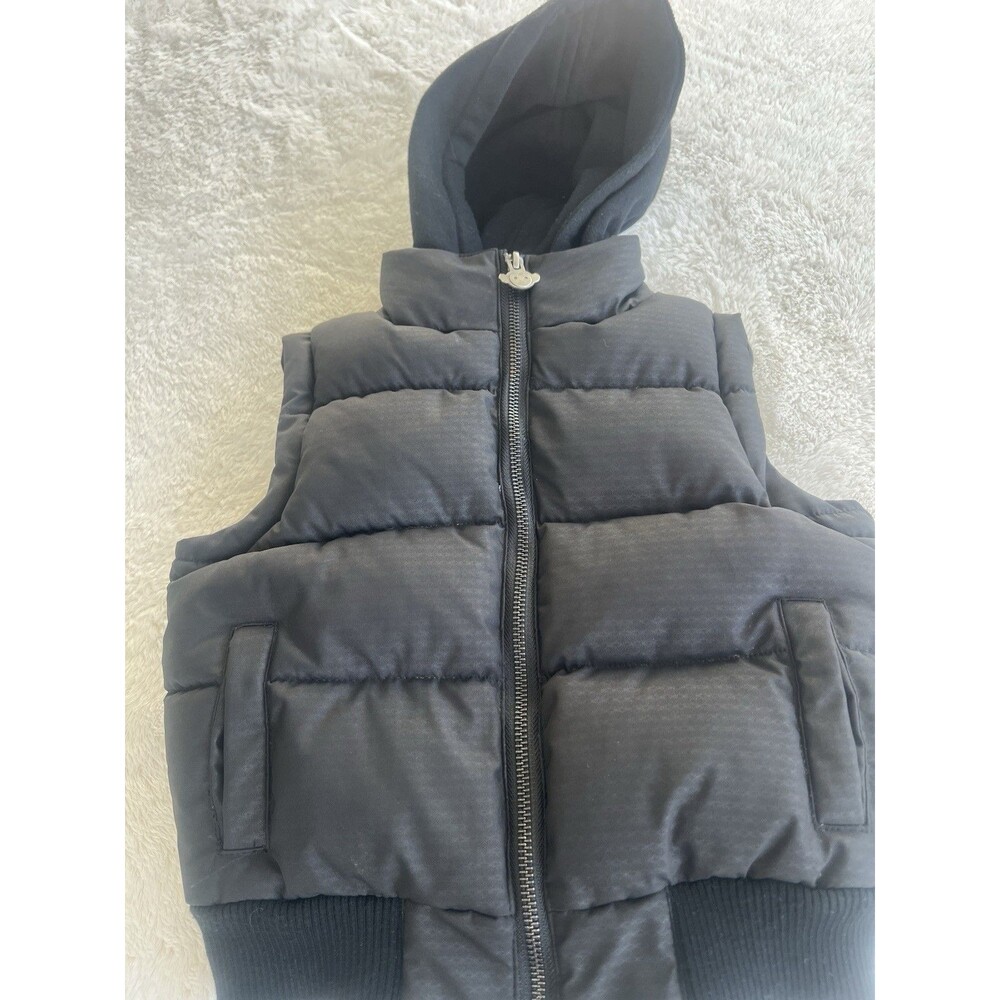 Appaman Toddler Boys Puffer Vest Black Size 2T Hooded Down Alternative Winter